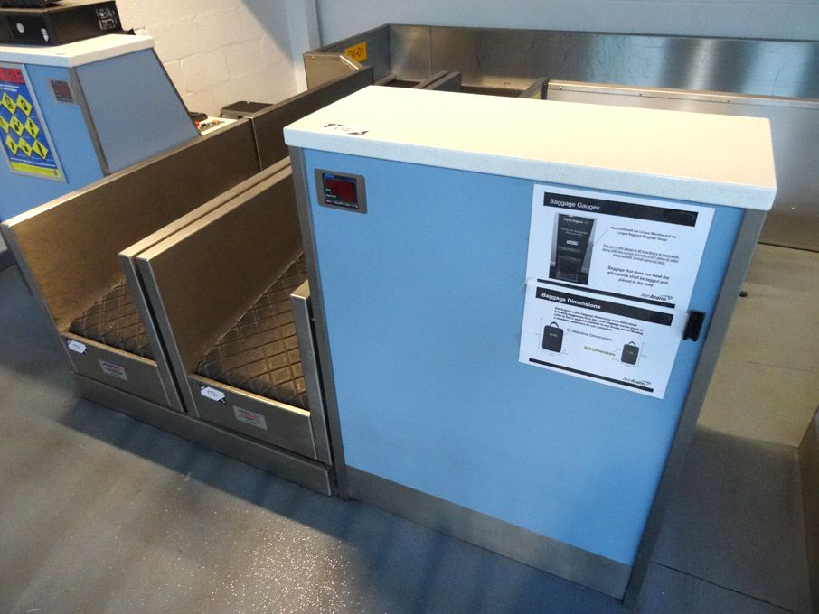 Check-in desk with Logan powered luggage conveyor,...