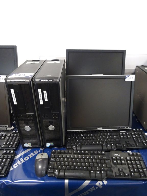 2x Dell OptiPlex 745 Intel Core 2 Duo desktop PCs...