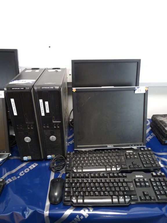 2x Dell OptiPlex 745 Intel Core 2 Duo desktop PCs...
