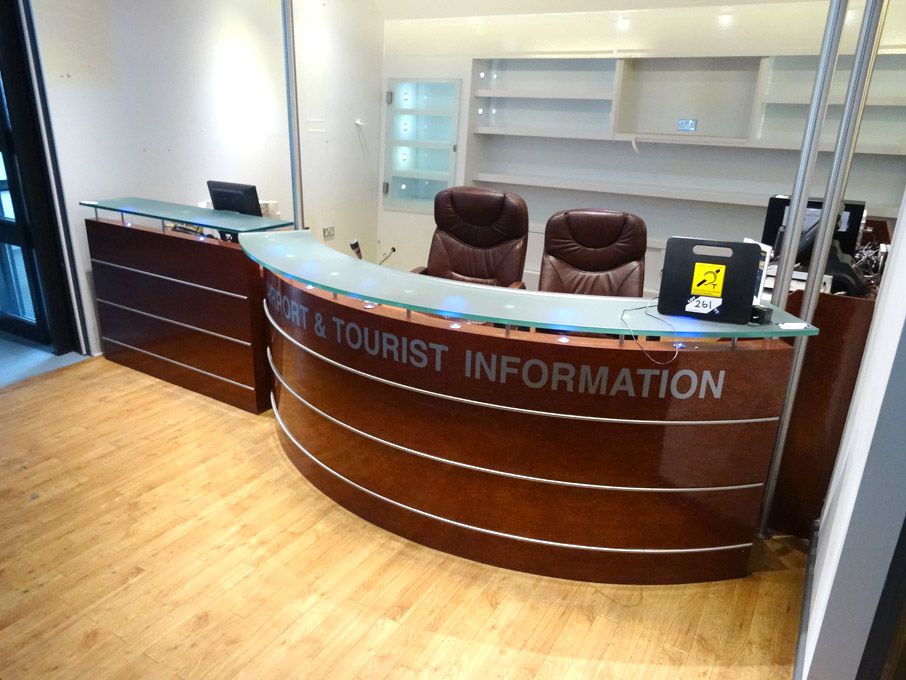 2 section mahogany / glass top 'Tourist Informatio...