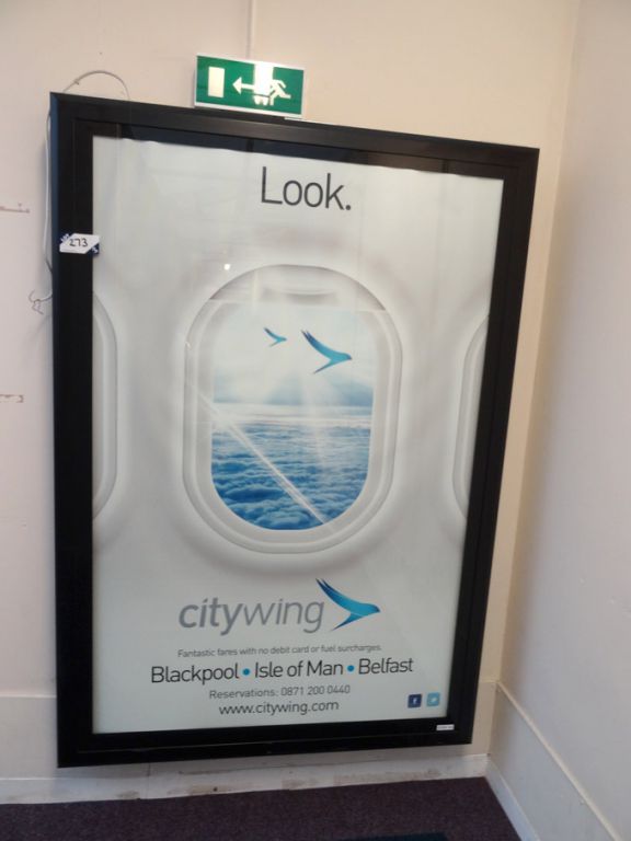 SMF Bristol wall mounted illuminated display box,...