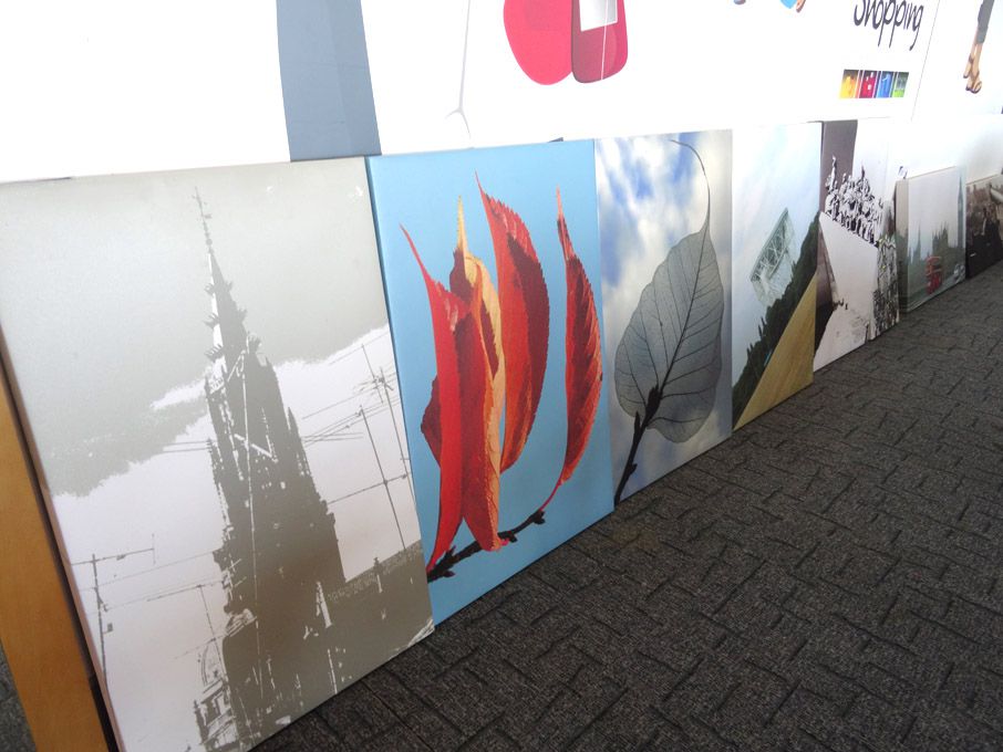 5x various canvas prints, 760x500mm approx