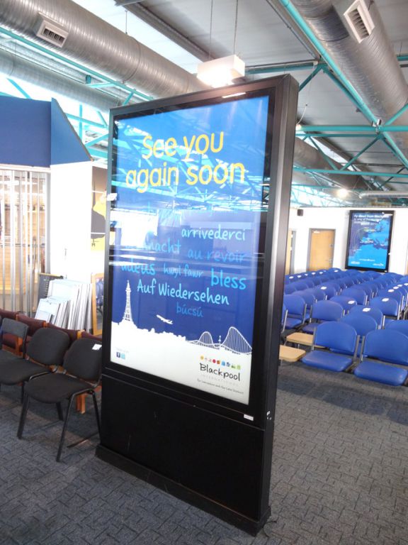 SMF Bristol floor mounted illuminated display box,...
