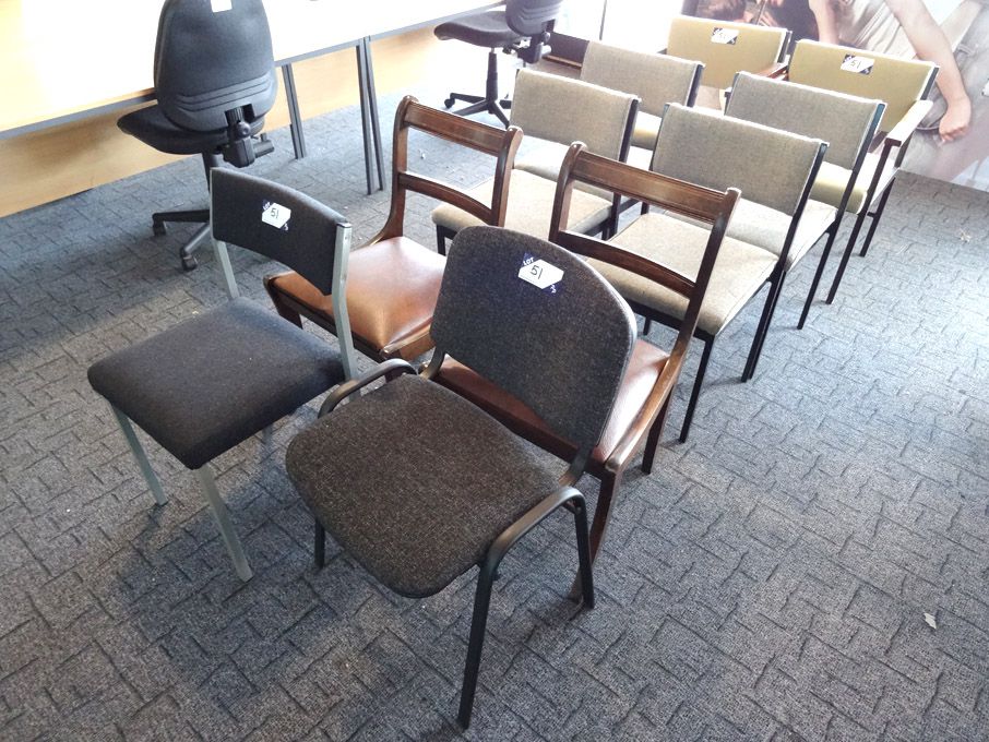 10x various upholstered office chairs