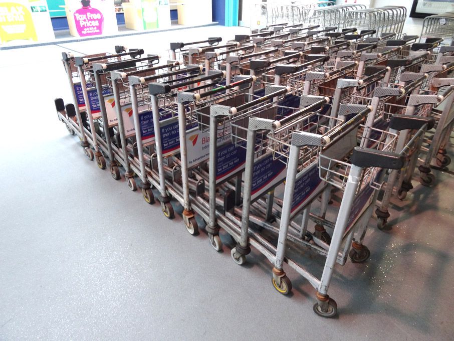 20x mobile baggage trolleys