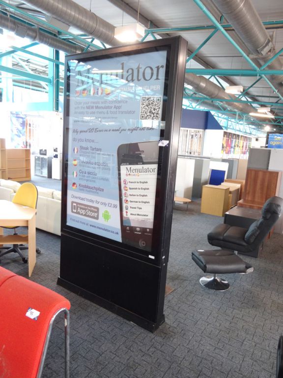 SMF Bristol floor mounted illuminated display box,...