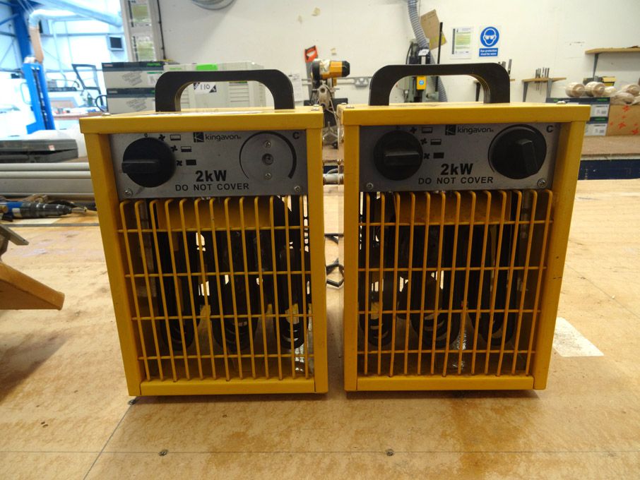 AMEND: 2x Kingavon 2kW industrial heaters, 240v, 2...