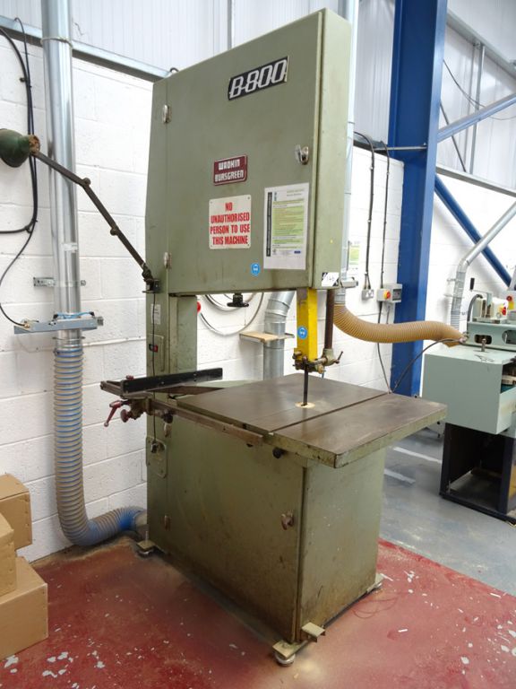 Wadkin Bursgreen B-800 vertical bandsaw, 800mm thr...