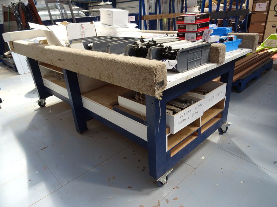 1240x2460mm wooden work bench