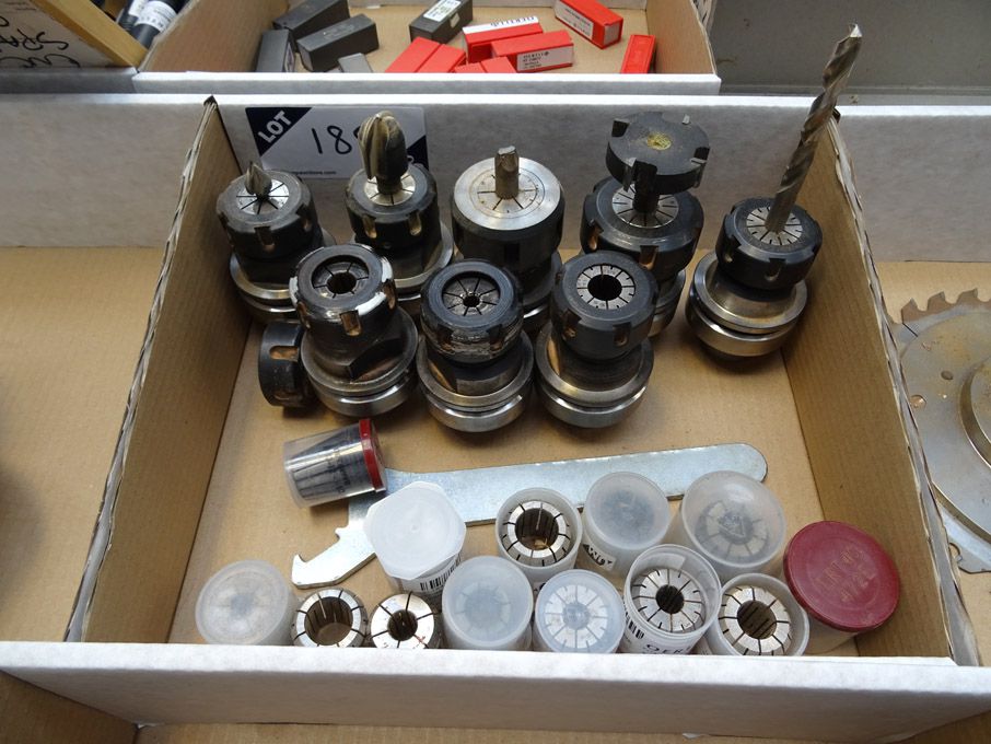 8x CNC collet holders & collets