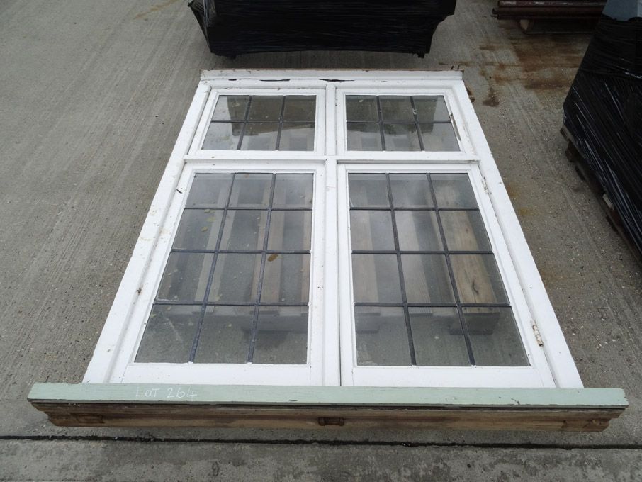 AMEND: 1300x1700mm wooden framed, leaded window