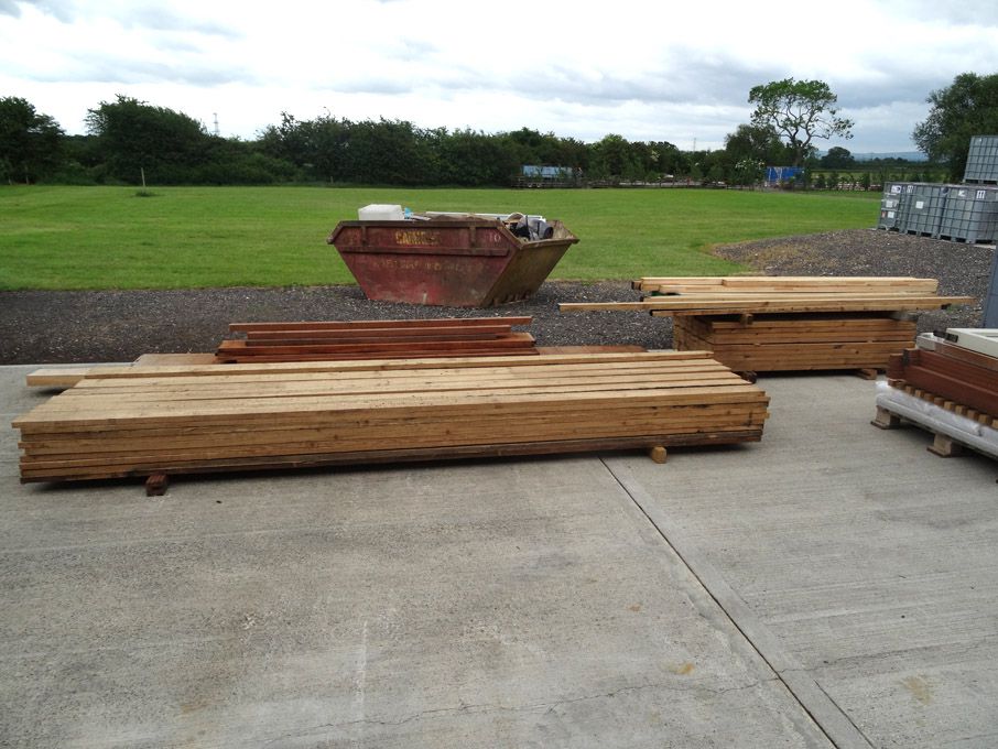 AMEND: Qty various wooden planks inc: Siberian lar...