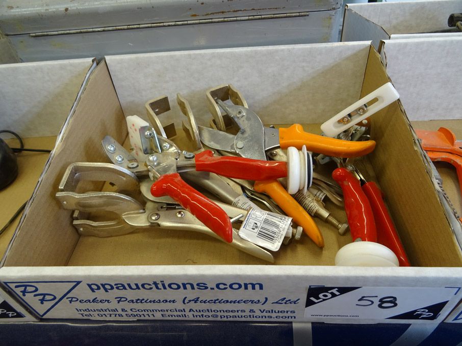 3x Silverline welding clamps, Qty various snips et...