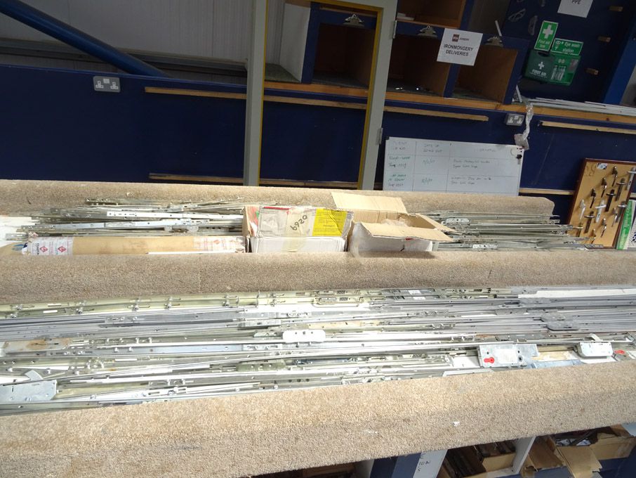 Qty various window / door hinges inc: 8" egress, 2...