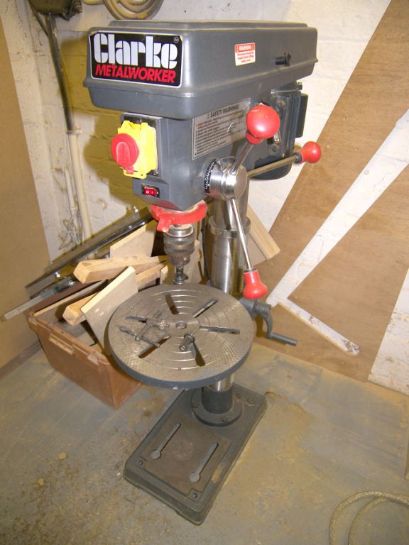 Clarke CDP301B single spindle drill, 300mm dia RF...