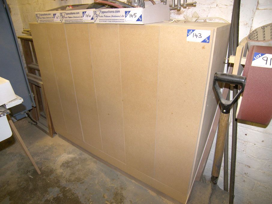 MDF 3 door storage cupboard with contents inc: PVA...