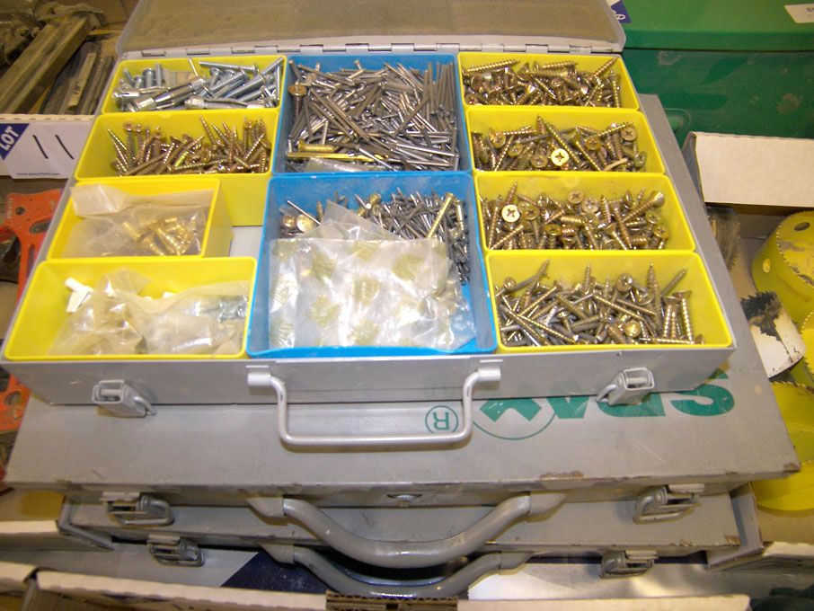 3x Spax etc various size wood screws, nails sets i...