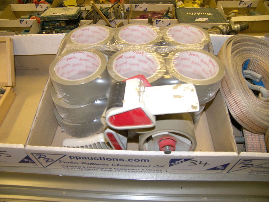 Parcel tape taper with 18 rolls brown parcel tape