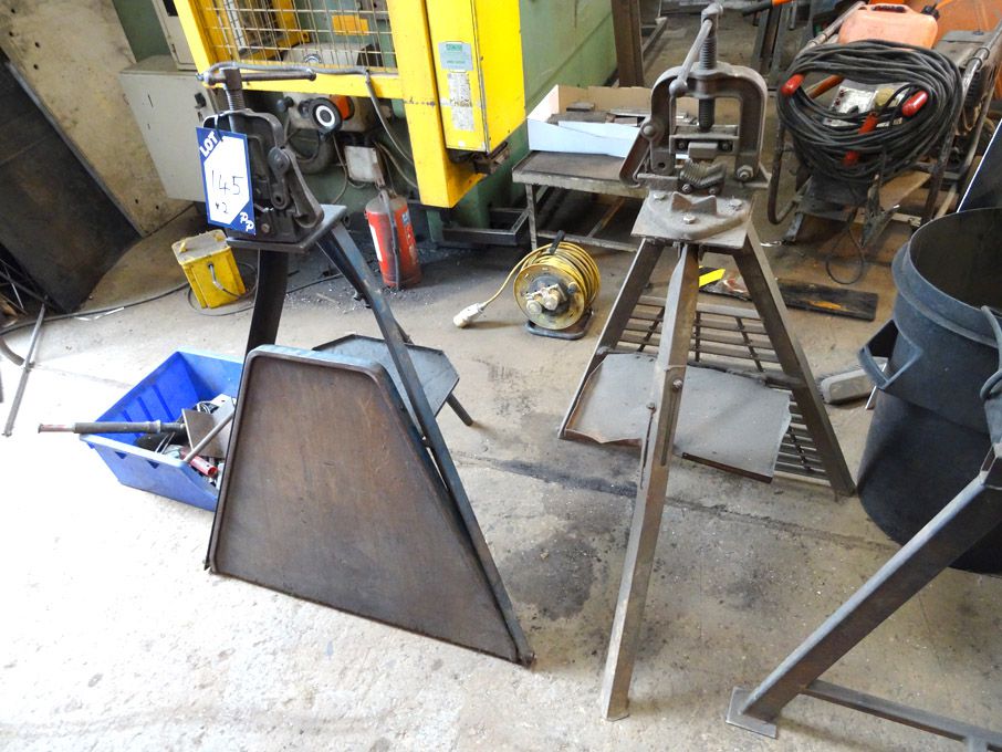 2x Record / Rotax pipe clamps on tripods