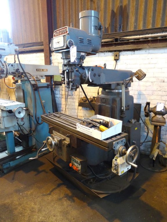 King Rich KRV-3000 turret mill, 1220x300mm table,...
