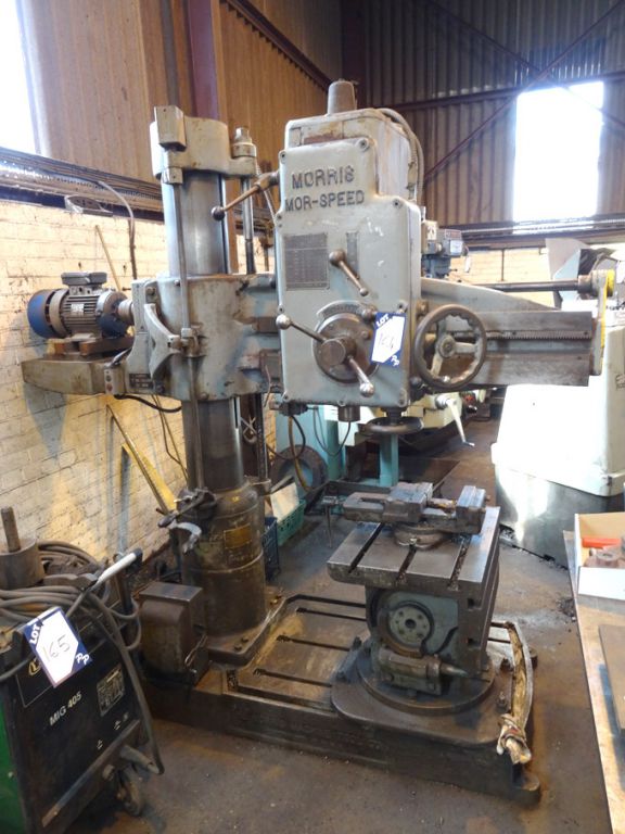 Morris Mor-Speed radial arm drill, 24x18" 'T' slot...
