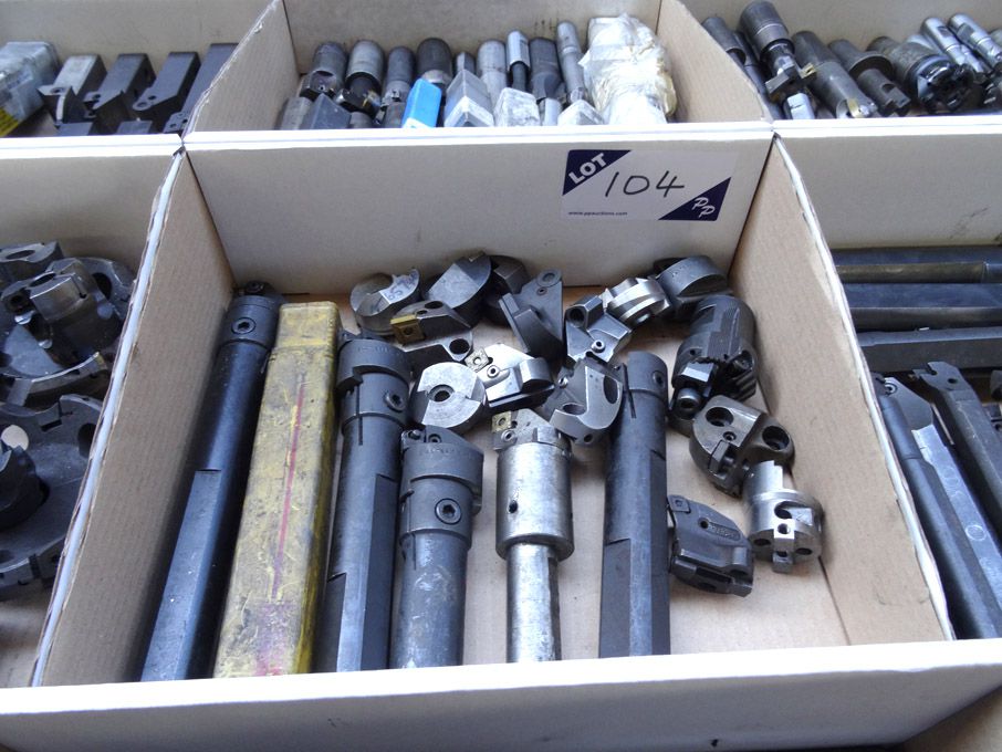 Qty various Sandvik etc boring bars with exchangea...