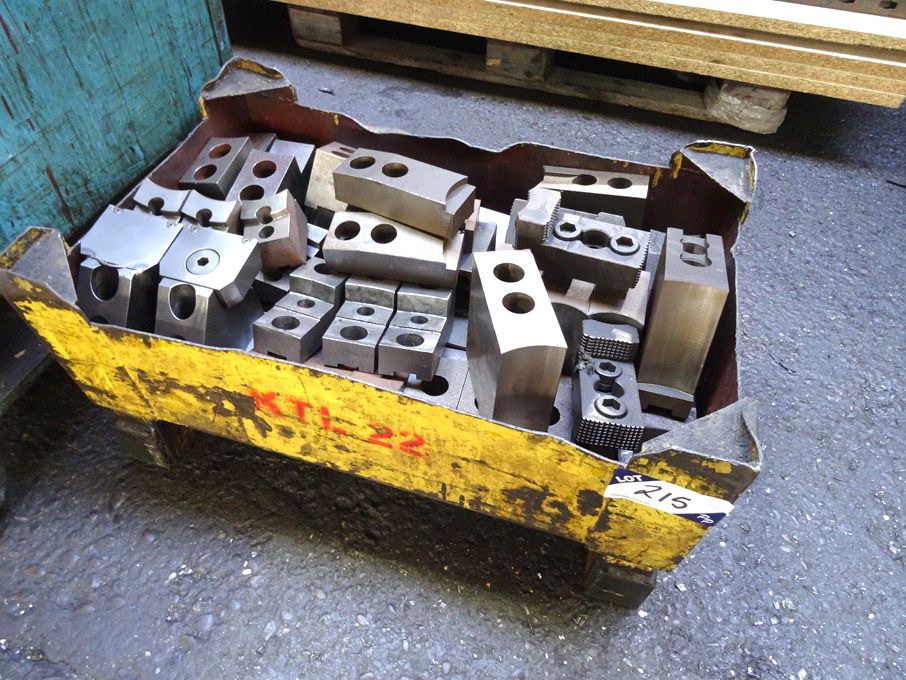 Qty various chuck jaws on stillage