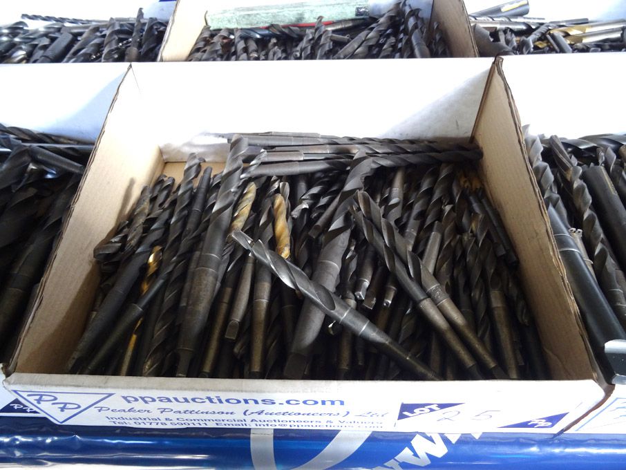 Qty HSS taper shank drills to 18.5mm approx