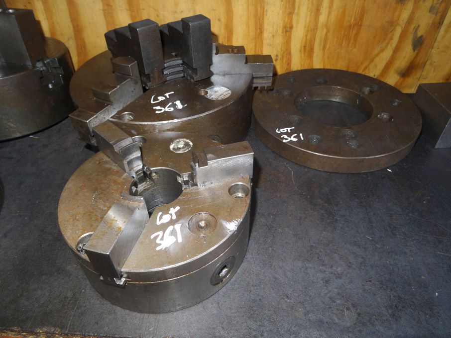 Pratt Burnerd 9" 3 jaw chuck, similar 6" 3 jaw chu...