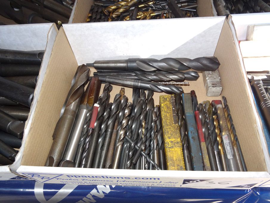 Qty HSS taper & straight shank drills to 30mm appr...