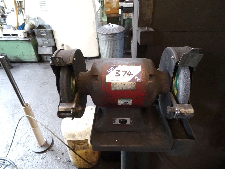Draper 8" double ended grinder on base