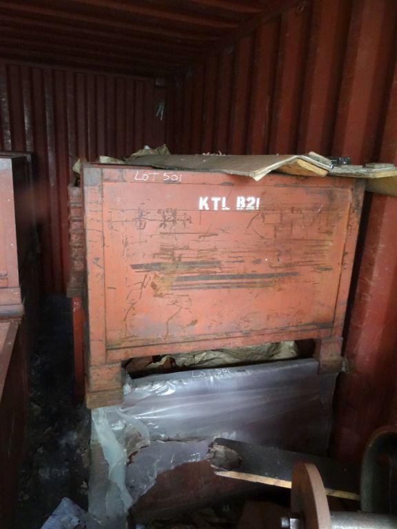 5x various solid sided metal stackable stillages,...