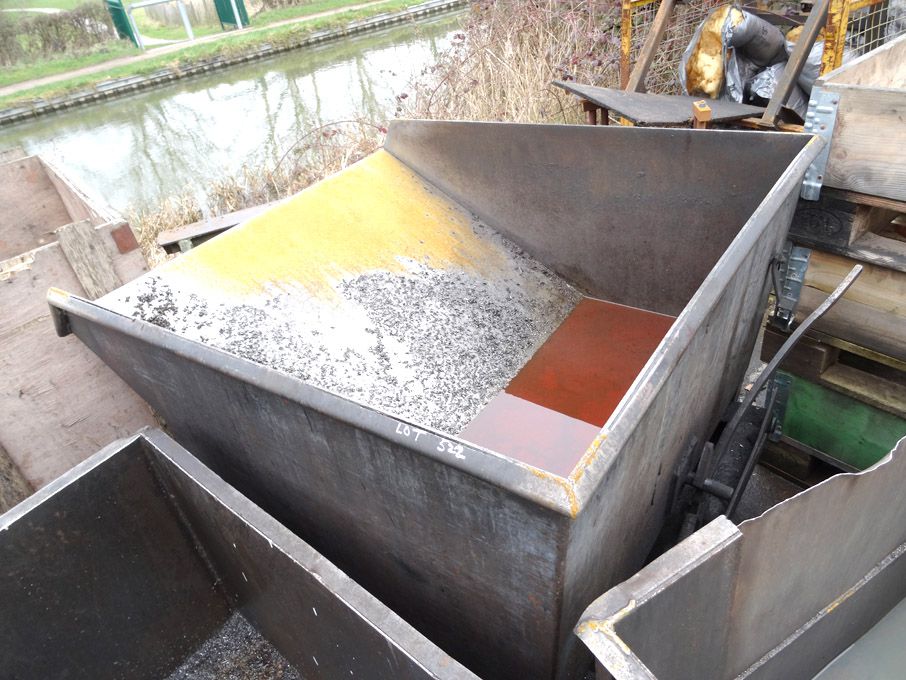 Atomax mobile metal forkable tipping skip, 1000x12...