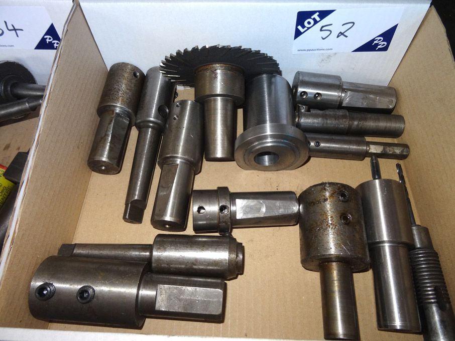 Qty various straight & taper shank tool holders
