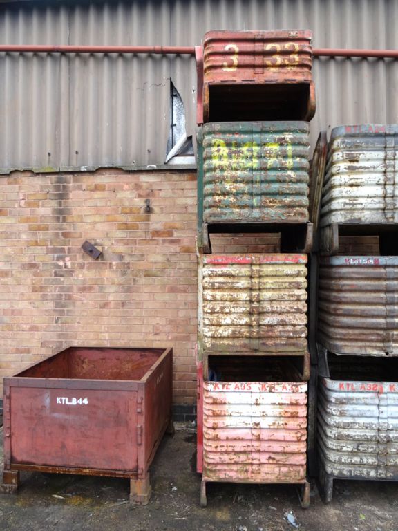 AMEND: 4x solid sided metal stackable stillages, 3...
