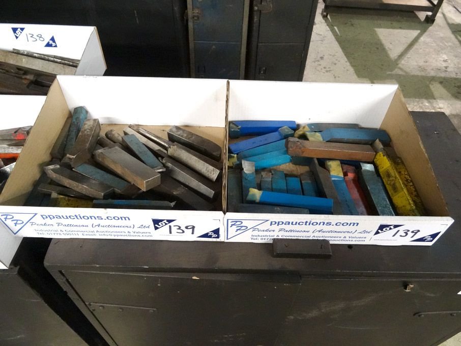 Qty various turning tools in 2 boxes