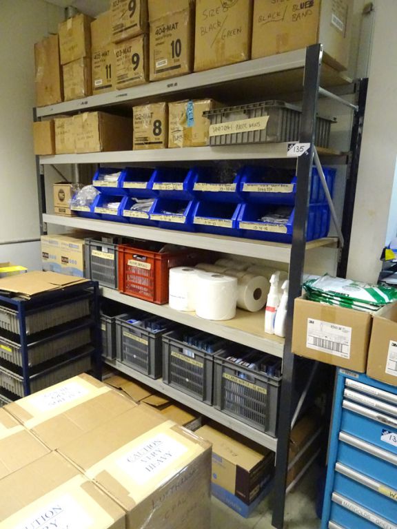 1 bay boltless racking with 5 shelves, 2200x600mm...