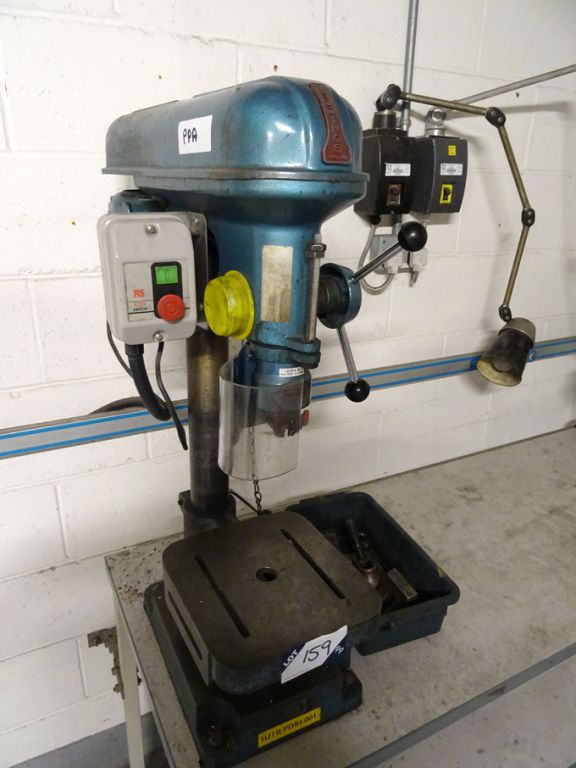 Meddings single spindle bench drill, 12x10" RF tab...
