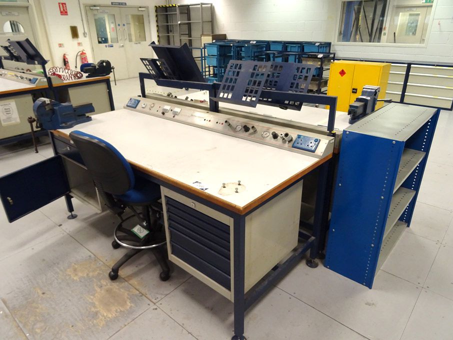 2x Nortek 2000x850mm workbenches with built in cup...