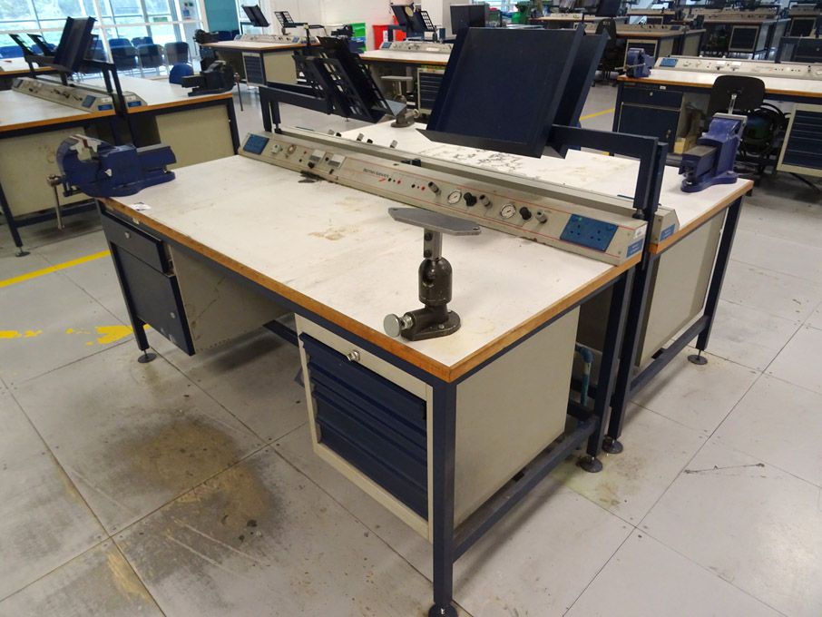 2x Nortek 2000x850mm workbenches with built in cup...