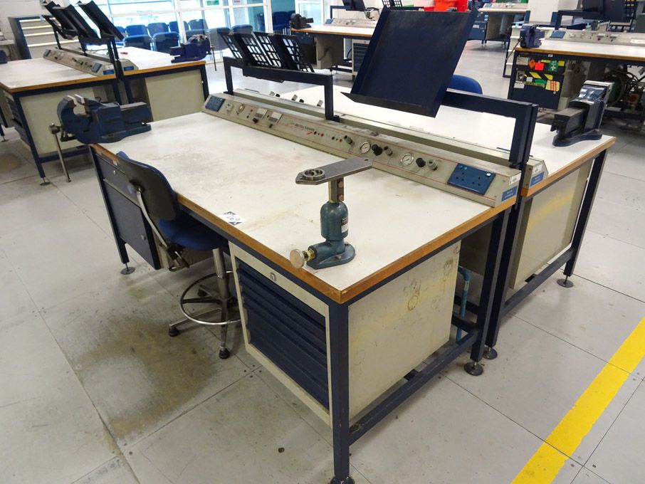 2x Nortek 2000x850mm workbenches with built in cup...