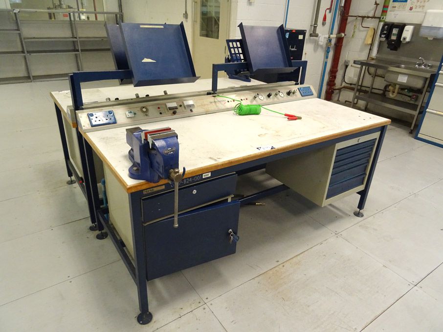 2x Nortek 2000x850mm workbenches with built in cup...