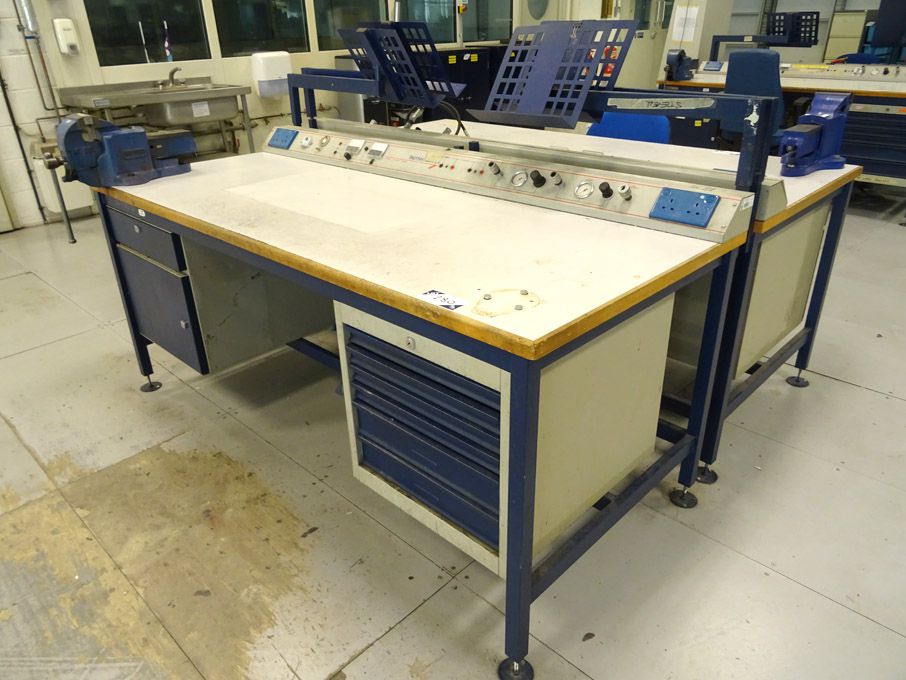 2x Nortek 2000x850mm workbenches with built in cup...