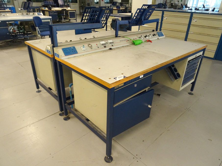 2x Nortek 2000x850mm workbenches with built in cup...