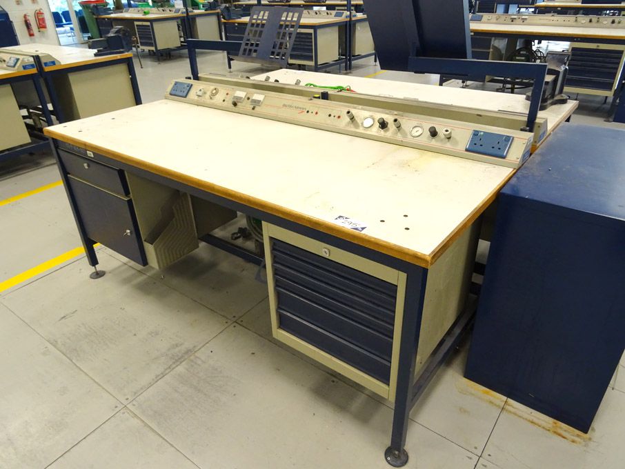 2x Nortek 2000x850mm workbenches with built in cup...