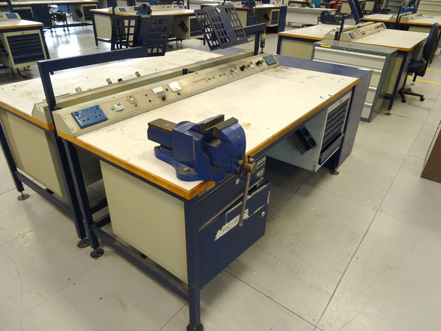 2x Nortek 2000x850mm workbenches with built in cup...