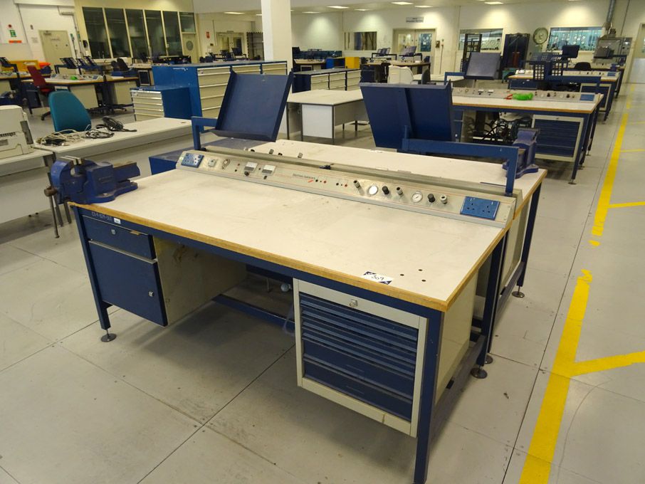 2x Nortek 2000x850mm workbenches with built in cup...