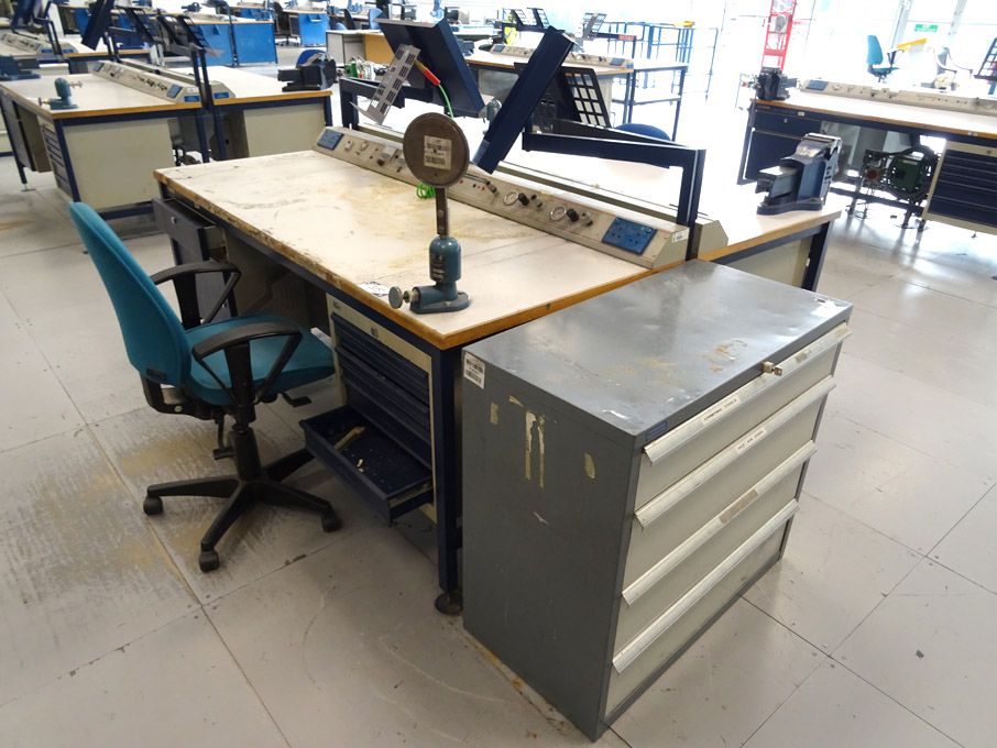 2x Nortek 2000x850mm workbenches with built in cup...