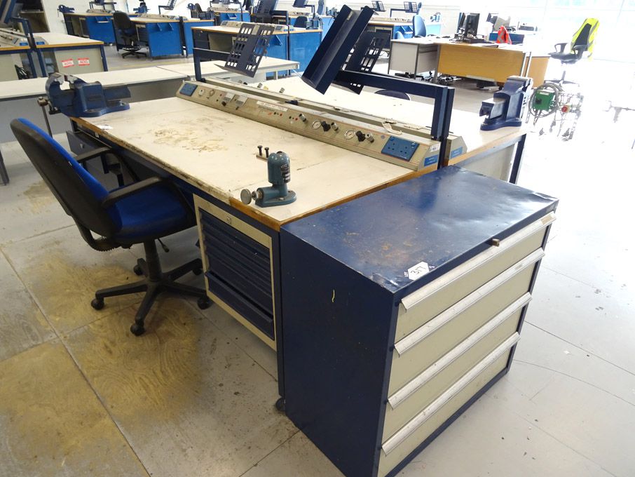 2x Nortek 2000x850mm workbenches with built in cup...