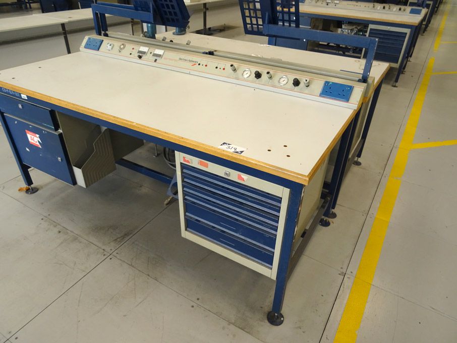 2x Nortek 2000x850mm workbenches with built in cup...